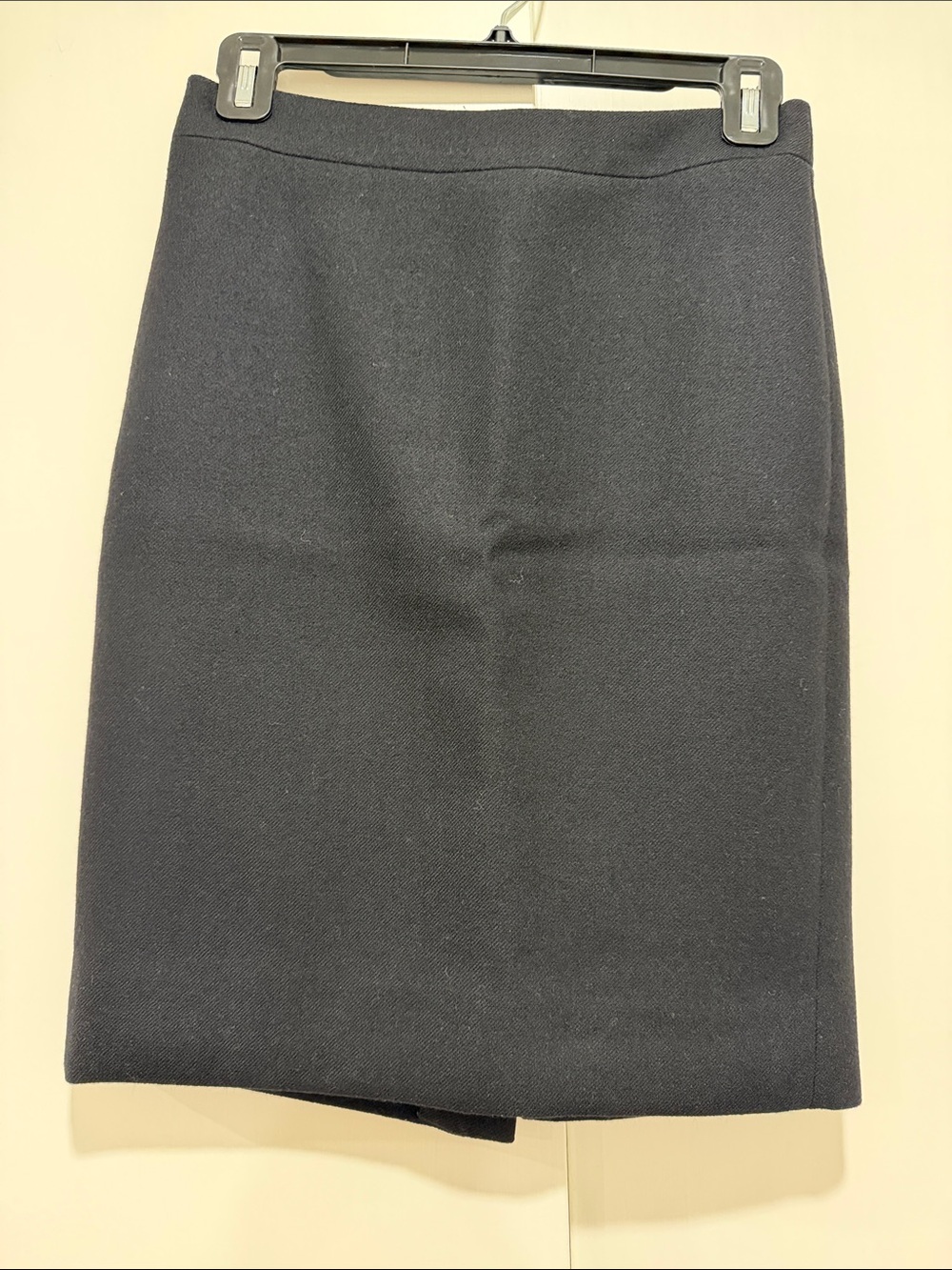 J. Crew Black Classic Wool Pencil Skirt